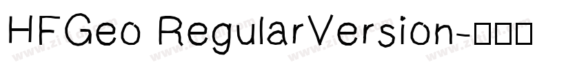 HFGeo RegularVersion字体转换